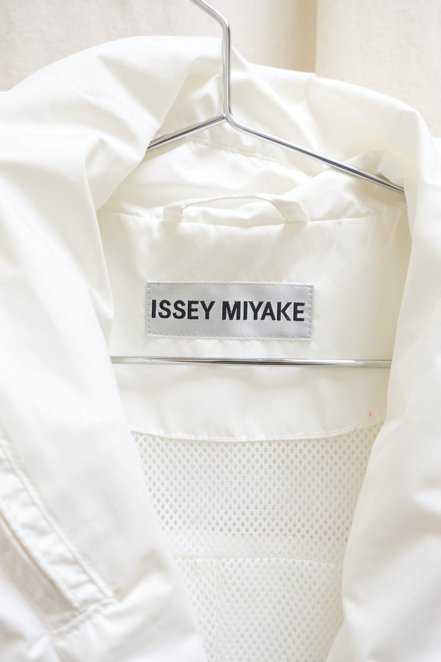 Issey Miyake hooded raincoat with zips