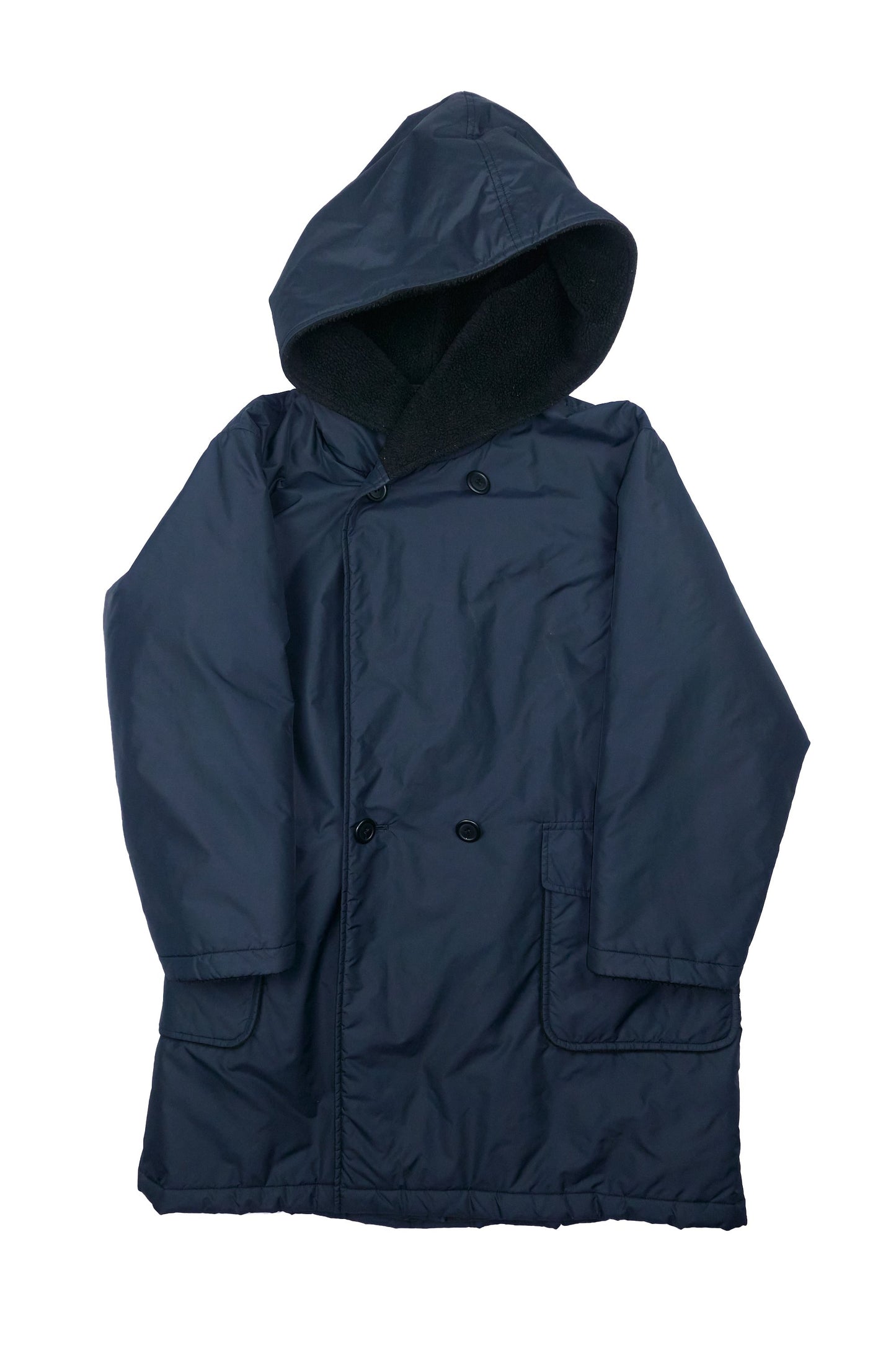 Issey Miyake Windcoat double breasted hooded puffer