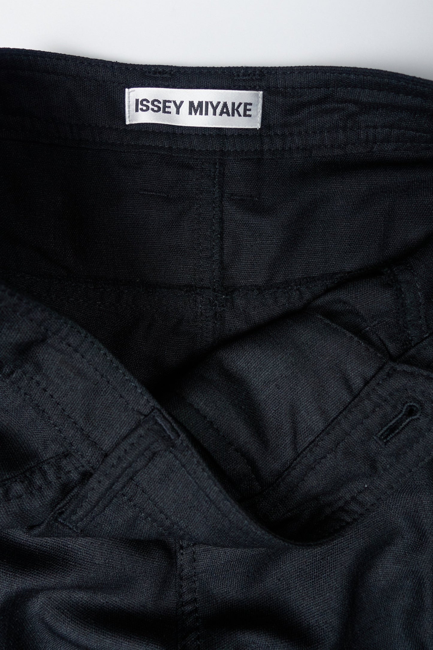 Issey Miyake shirt cuff cropped trousers