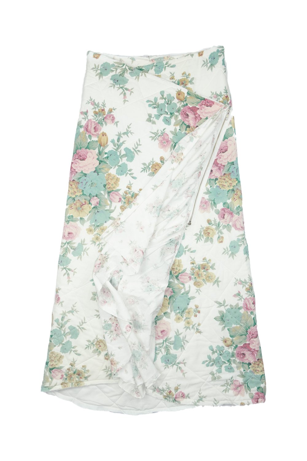 Mineral Tufts floral quilted wrap skirt