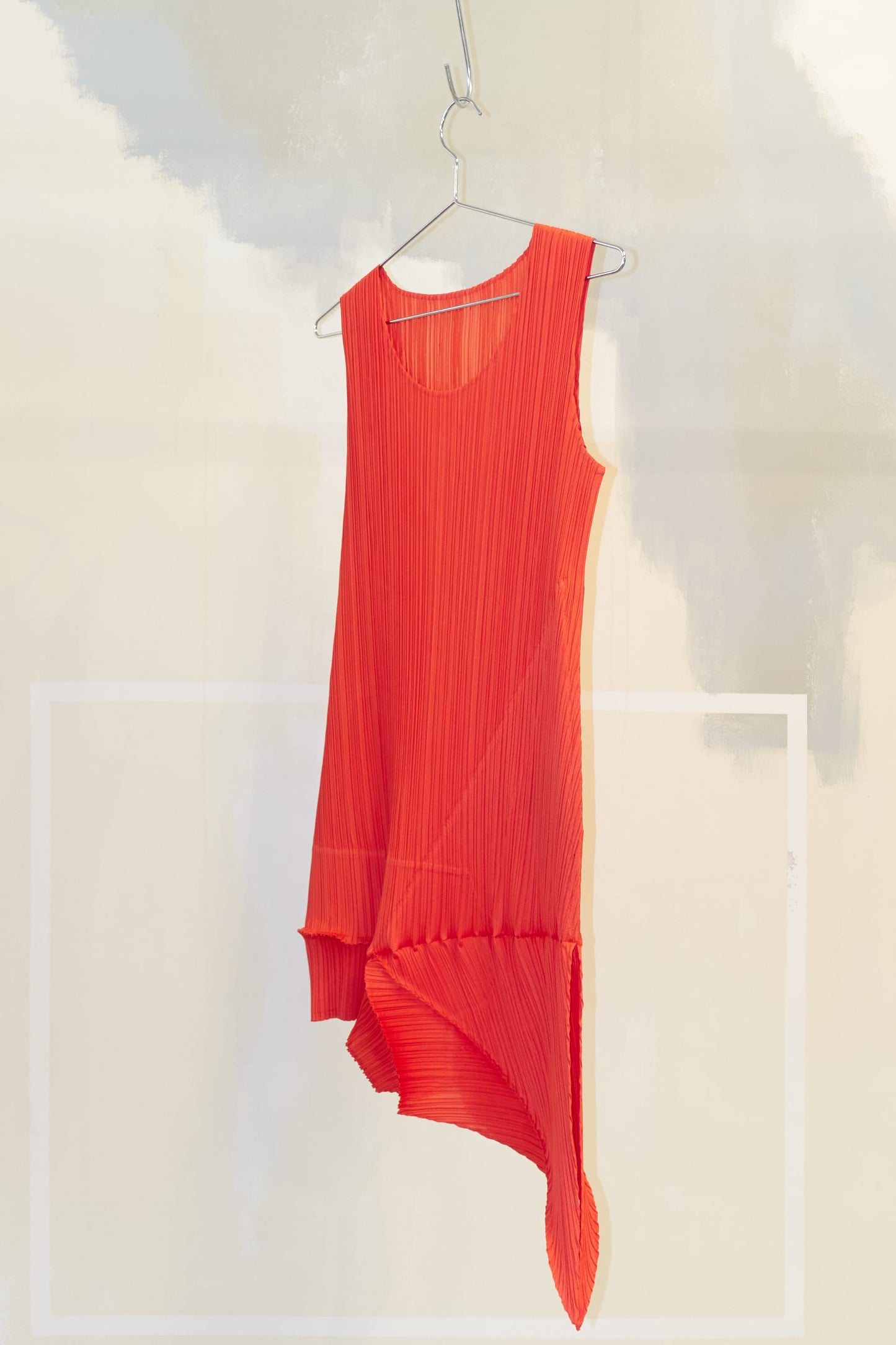 Issey Miyake Pleats Please  red tunic / mini dress