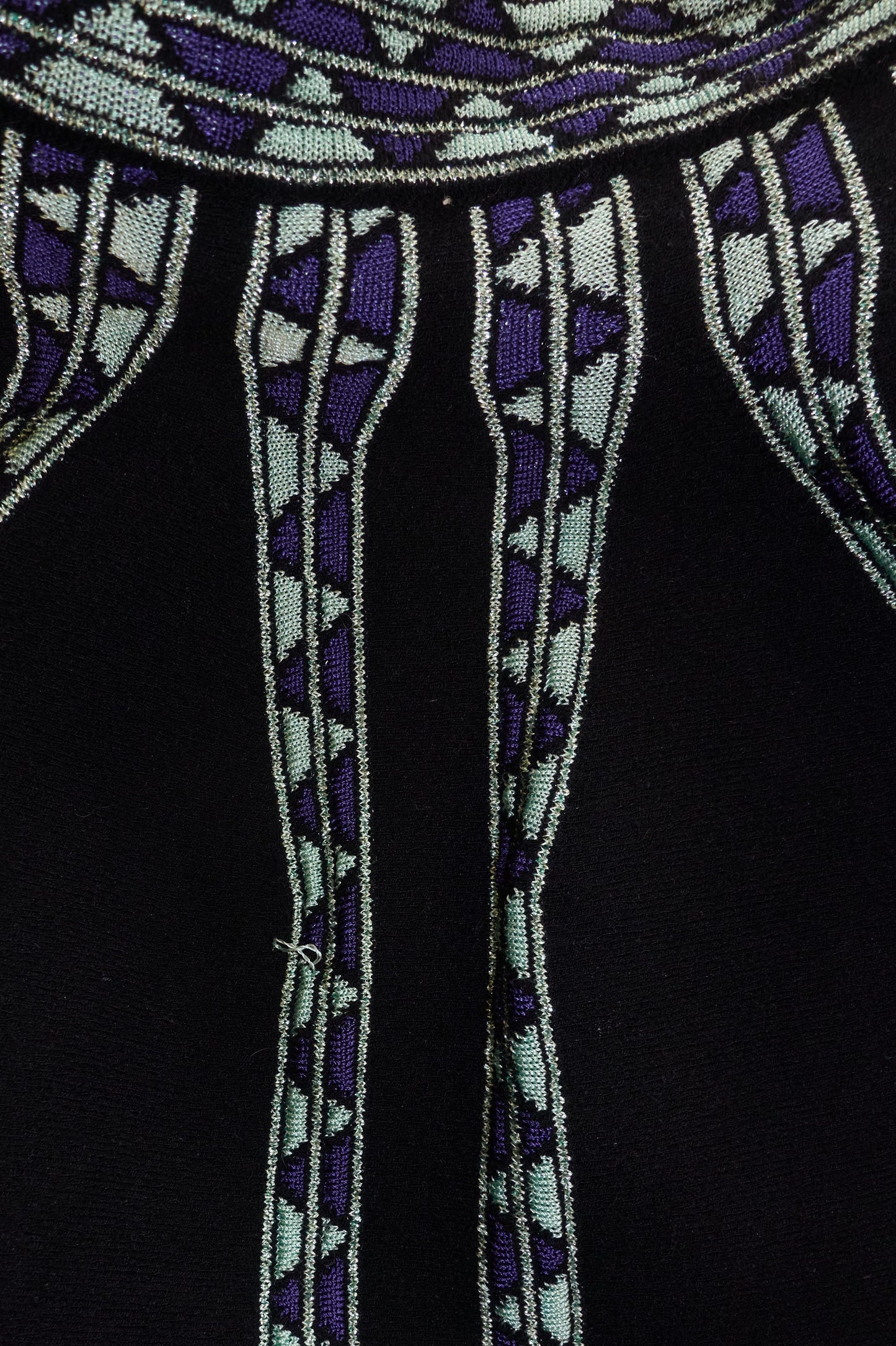 'M' Missoni stretch knit flared zig zag skirt