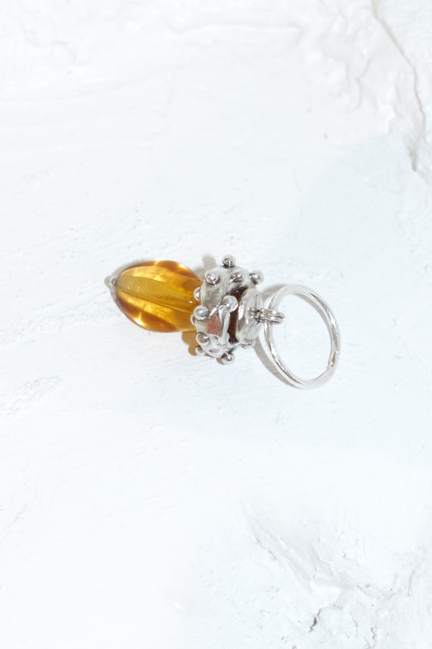Romelia handmade silver and vintage glass bead earrings