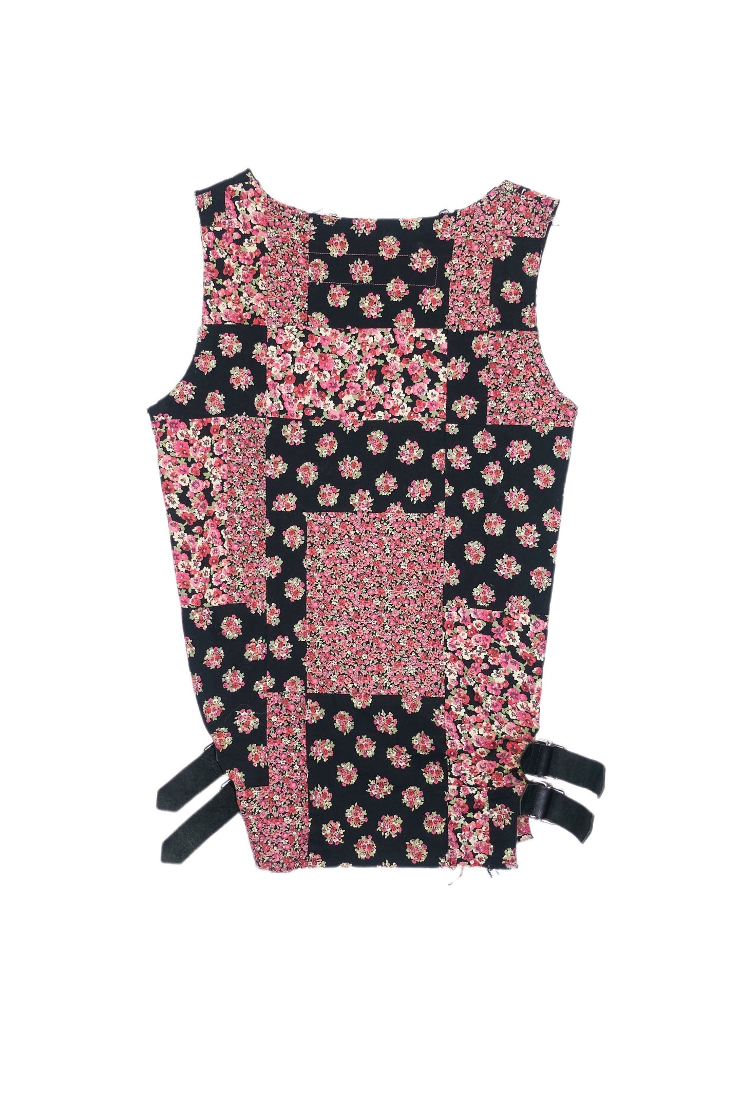 Junya Watanabe man 2002 patchwork floral sleeveless top