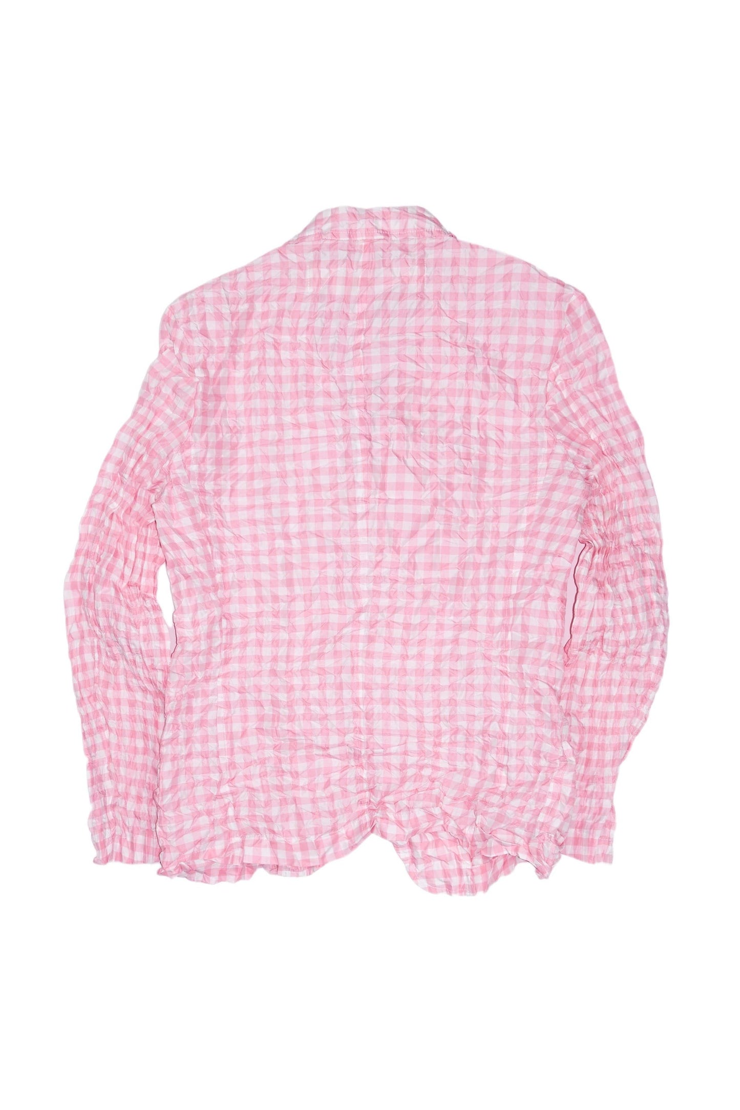 Junya Watanabe 2008 crinkled gingham lightweight blazer